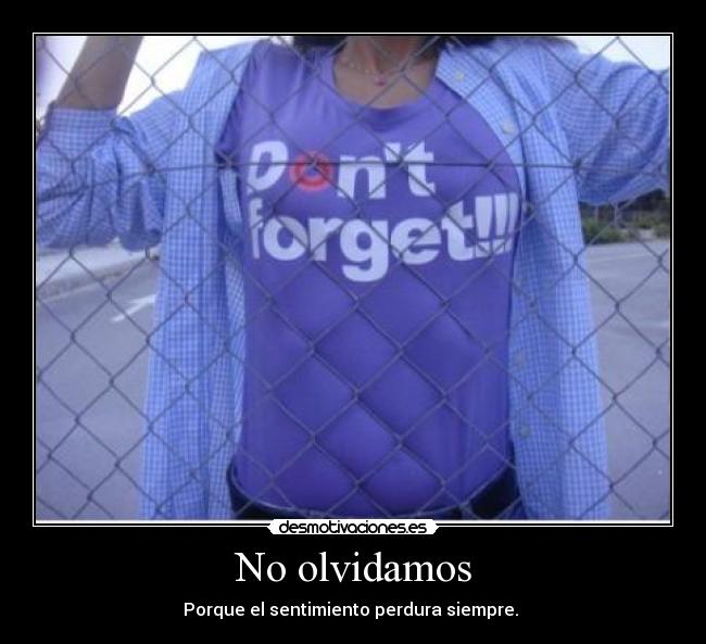 No olvidamos - 
