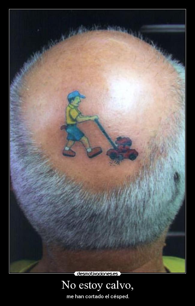 carteles cesped calvo desmotivaciones