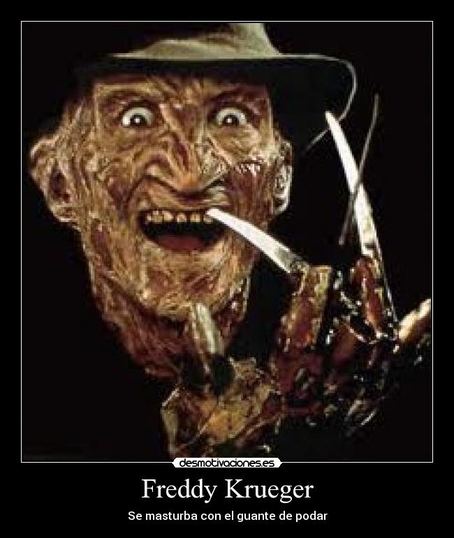 Freddy Krueger - Se masturba con el guante de podar