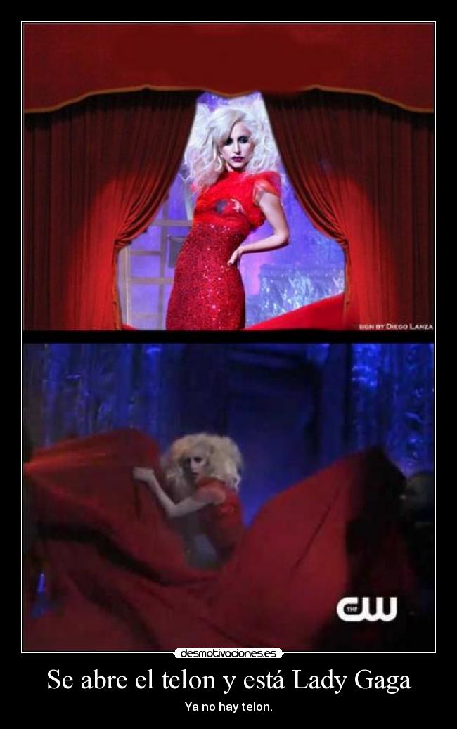 Se abre el telon y está Lady Gaga -