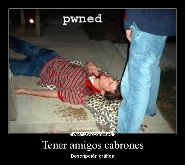 Tener amigos cabrones - Descripción gráfica