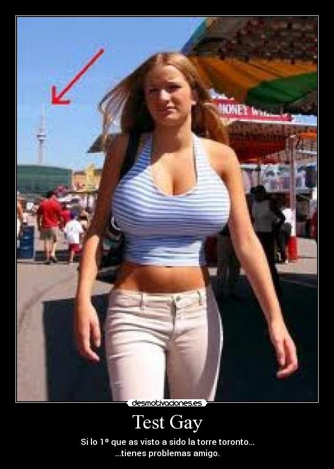 Test Gay - Si lo 1º que as visto a sido la torre toronto...
...tienes problemas amigo.