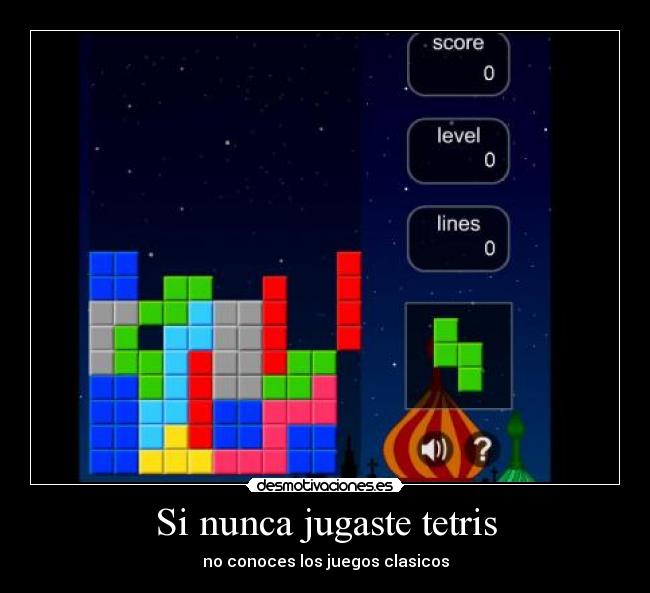 Si nunca jugaste tetris - no conoces los juegos clasicos