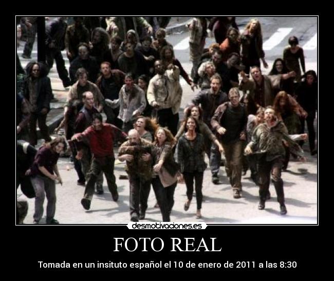 FOTO REAL - Tomada en un insituto español el 10 de enero de 2011 a las 8:30