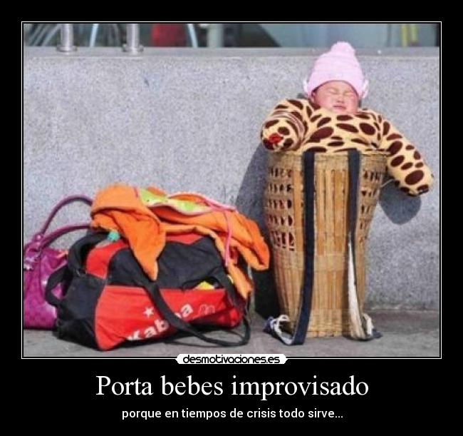 Porta bebes improvisado -