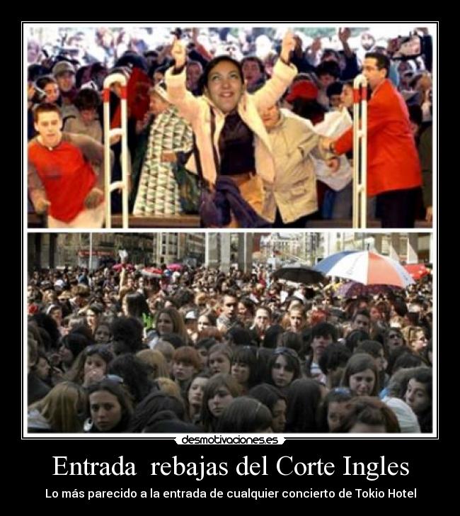 Entrada rebajas del Corte Ingles -