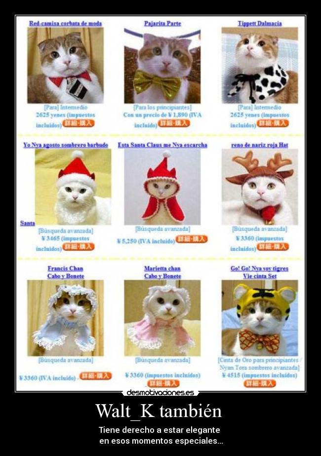Walt_K también - Tiene derecho a estar elegante
en esos momentos especiales...