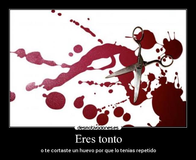 Eres tonto - o te cortaste un huevo por que lo tenias repetido