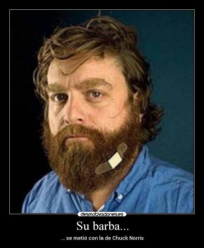 Su barba... - ... se metió con la de Chuck Norris