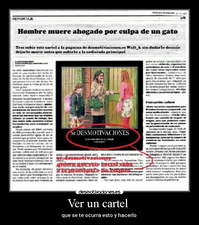 Ver un cartel - que se te ocurra esto y hacerlo