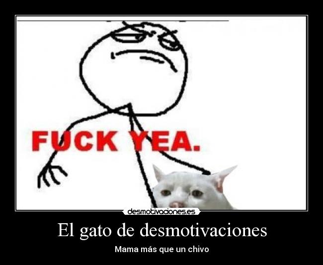 carteles desmotivaciones gatosdesmotivaciones fuck yea desmotivaciones