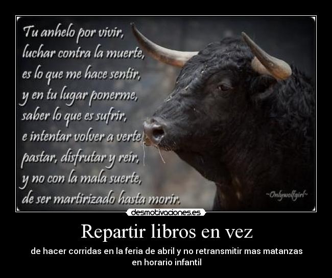 Repartir libros en vez -