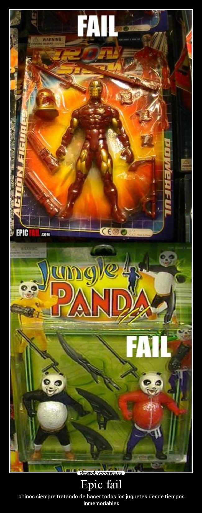 Epic fail - chinos siempre tratando de hacer todos los juguetes desde tiempos inmemoriables