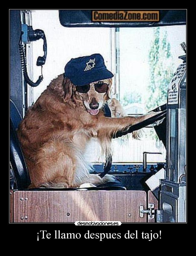 ¡Te llamo despues del tajo! -