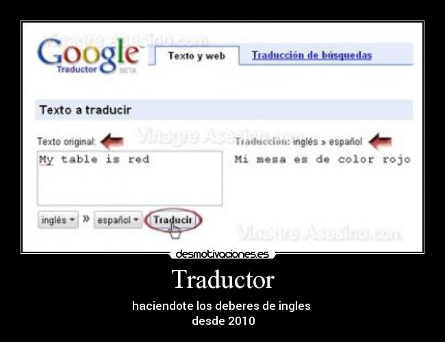 Traductor - haciendote los deberes de ingles
desde 2010