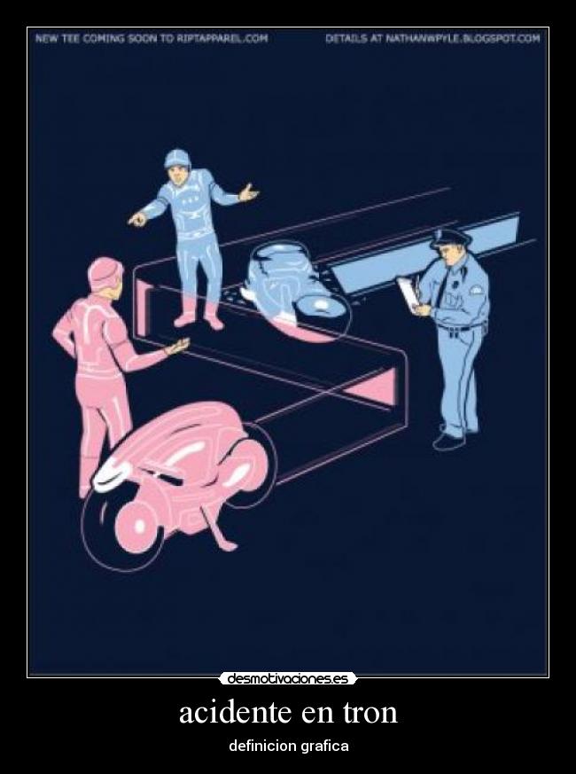 acidente en tron - definicion grafica