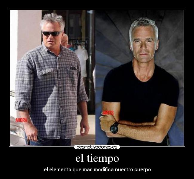 el tiempo - el elemento que mas modifica nuestro cuerpo