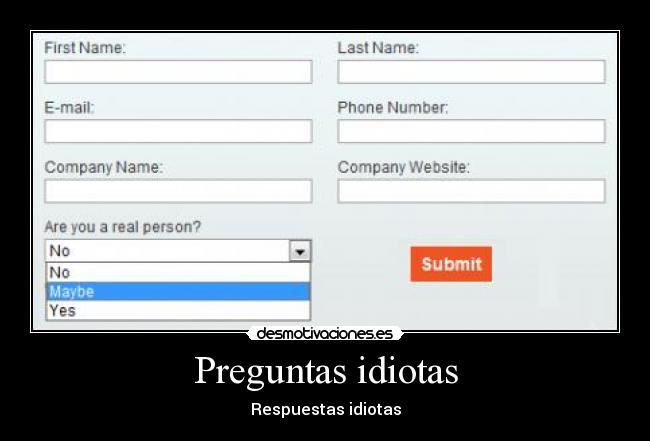 carteles termino pregunta respuesta idiota desmotivaciones