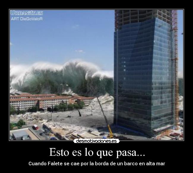 Esto es lo que pasa... - Cuando Falete se cae por la borda de un barco en alta mar