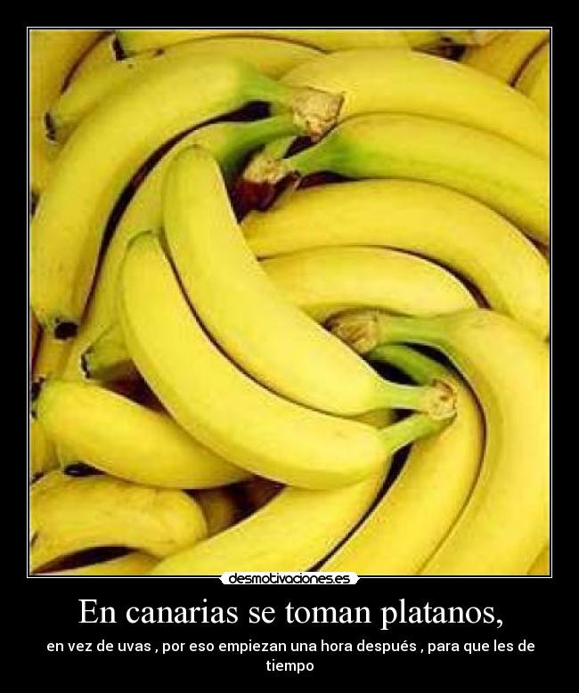 En canarias se toman platanos, -