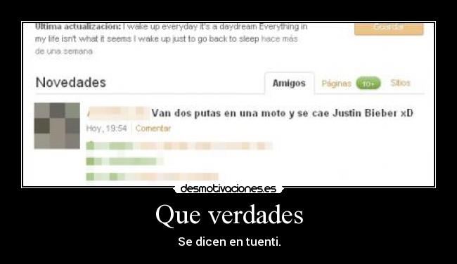 Que verdades - Se dicen en tuenti.