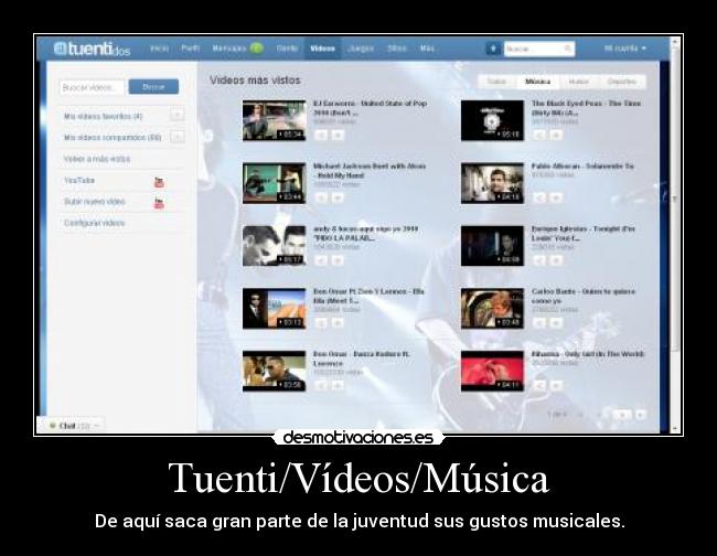 Tuenti/Vídeos/Música -