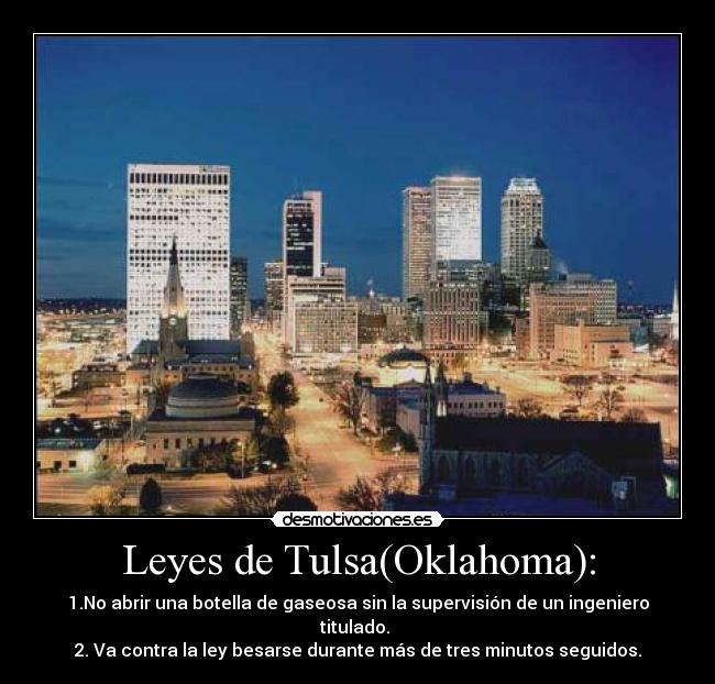 Leyes de Tulsa(Oklahoma): -