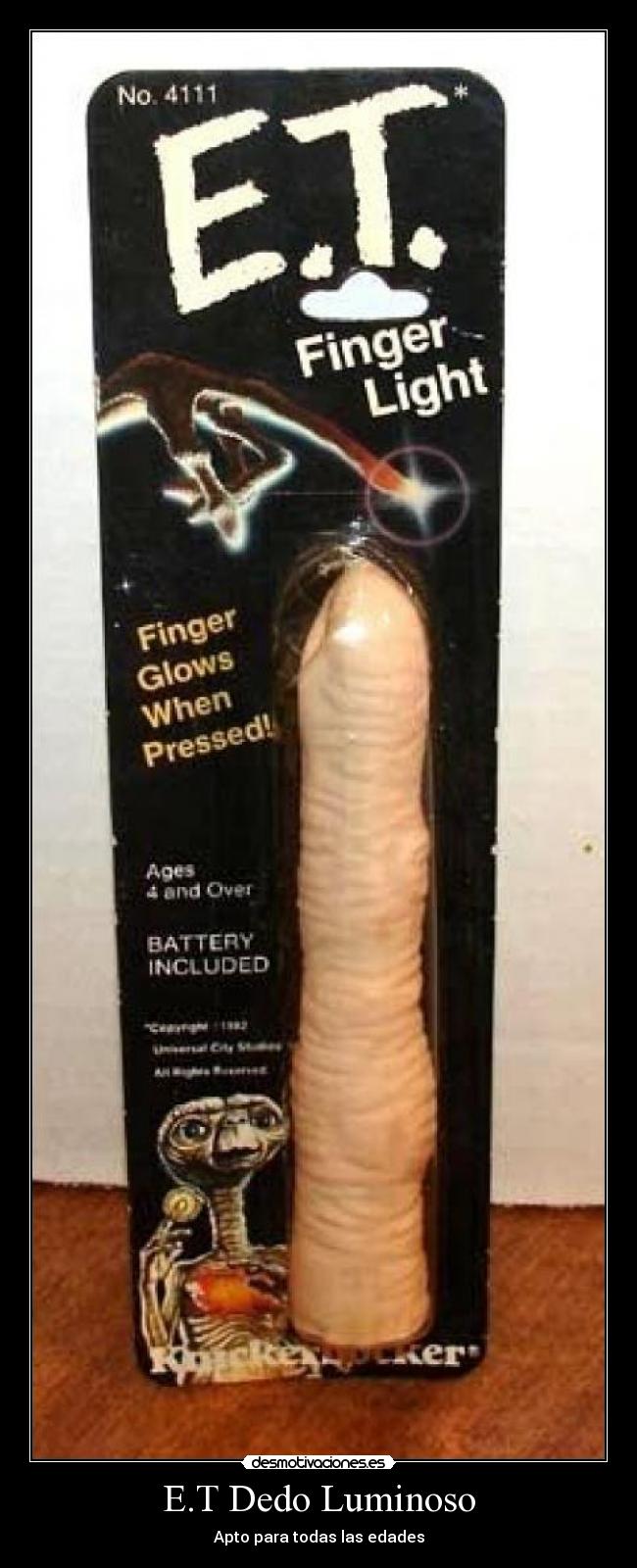 E.T Dedo Luminoso - Apto para todas las edades