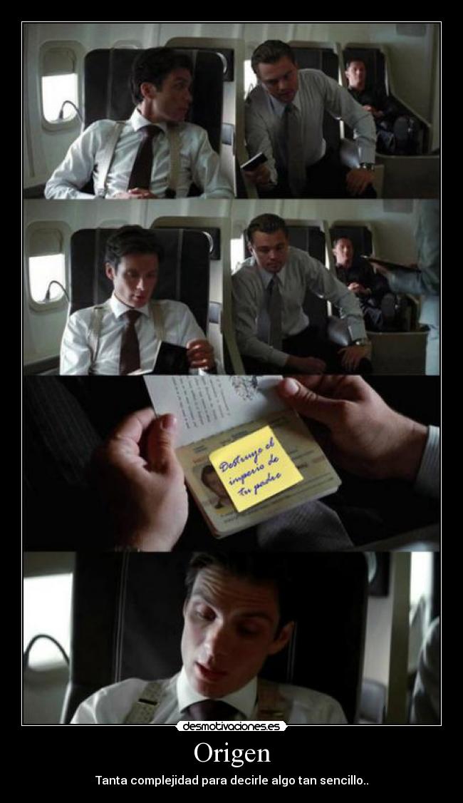 Origen - Tanta complejidad para decirle algo tan sencillo..