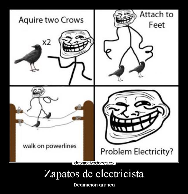 Zapatos de electricista - Deginicion grafica