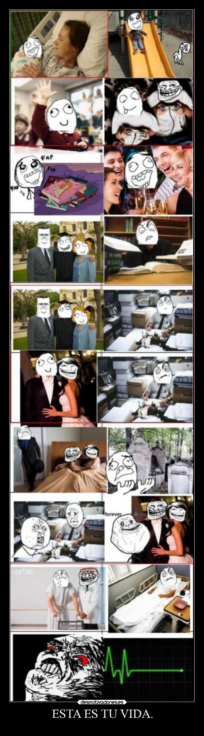 carteles vida forever alonetrollfaceetc desmotivaciones