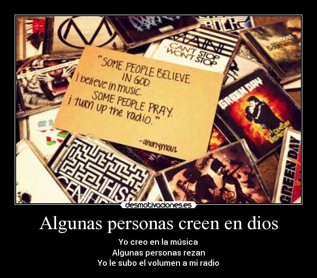 Algunas personas creen en dios - 