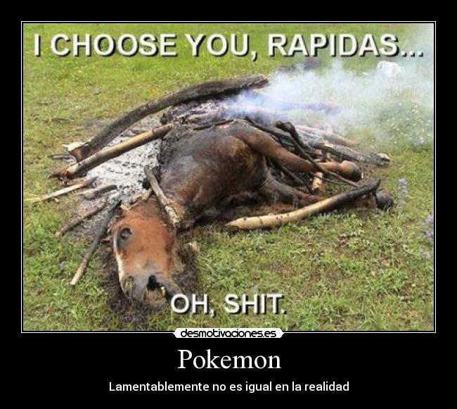 Pokemon - Lamentablemente no es igual en la realidad