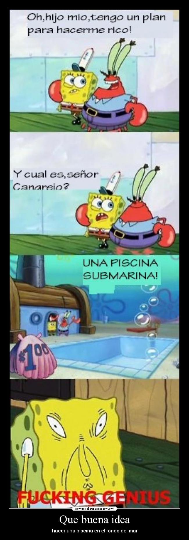 Que buena idea - hacer una piscina en el fondo del mar