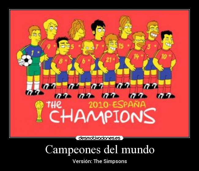 Campeones del mundo - Versión: The Simpsons