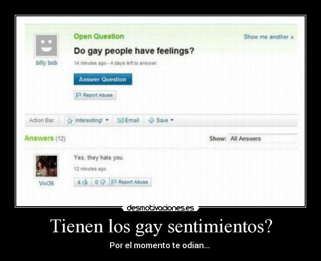 Tienen los gay sentimientos? -