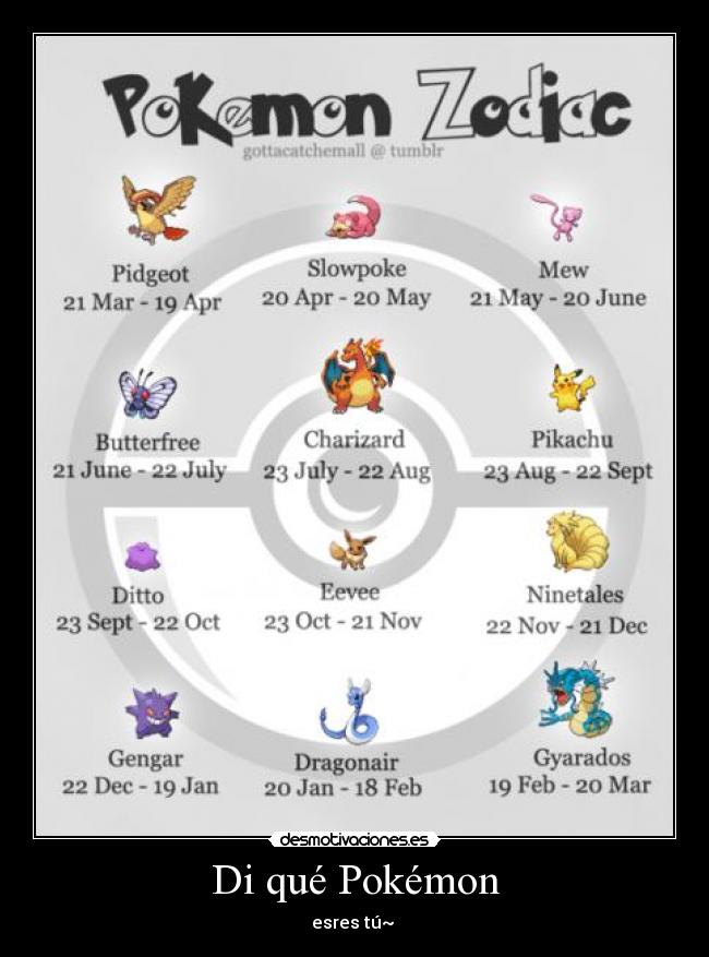 Di qué Pokémon - esres tú~ ♪