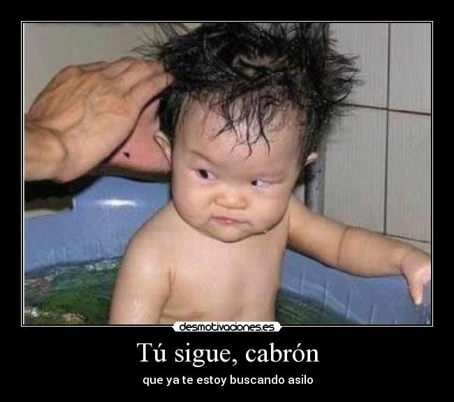 Tú sigue, cabrón - que ya te estoy buscando asilo