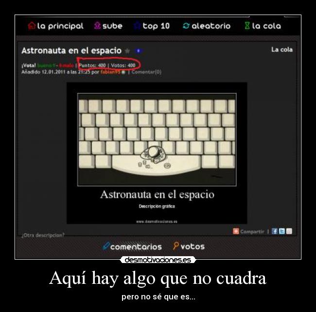 Aquí hay algo que no cuadra - pero no sé que es...