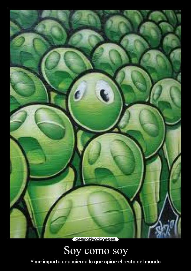 Soy como soy - Y me importa una mierda lo que opine el resto del mundo