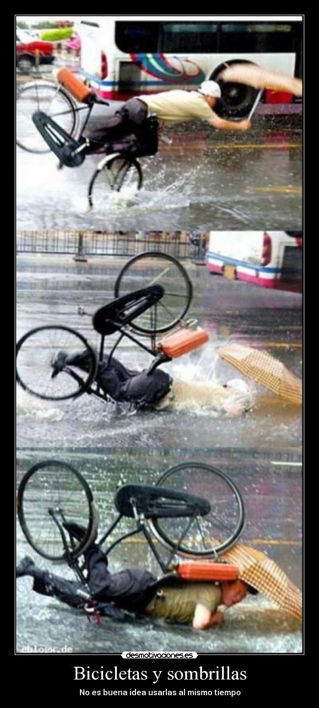 Bicicletas y sombrillas -