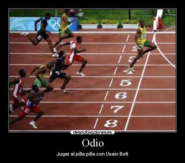 Odio - Jugar al pilla pilla con Usain Bolt