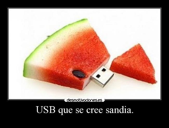 USB que se cree sandia. -