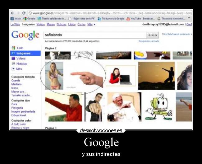 Google - y sus indirectas