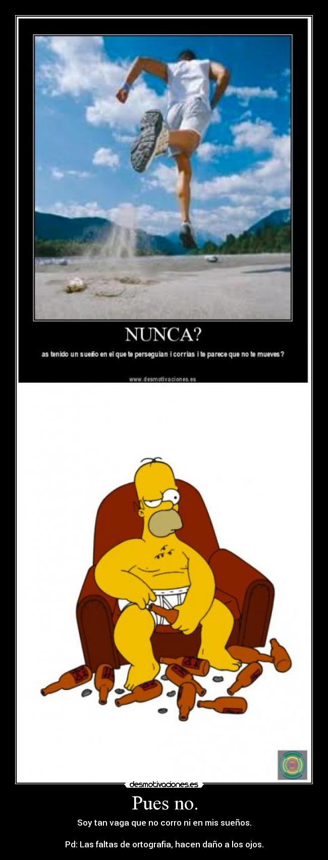 carteles correr vagos desmotivaciones