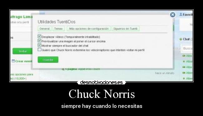 carteles chuck norris cuando necesitas velocirraptor desmotivaciones