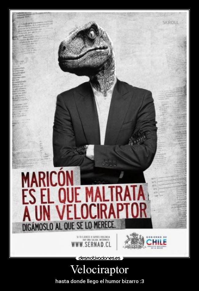 Velociraptor - hasta donde llego el humor bizarro :3