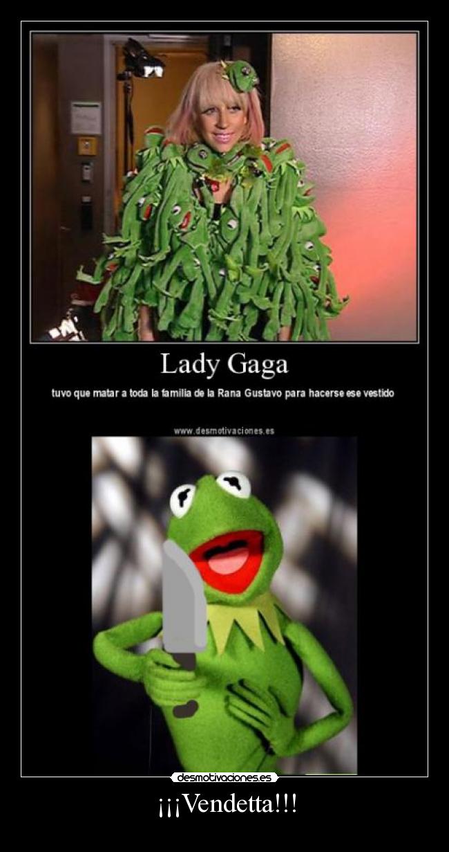 carteles rana gustavo lady gaga vendetta desmotivaciones