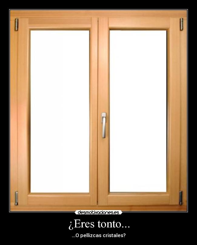 ¿Eres tonto... - ...O pellizcas cristales?