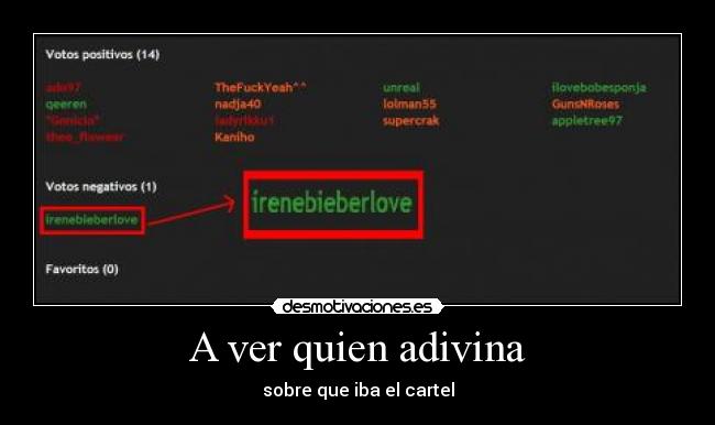 A ver quien adivina -